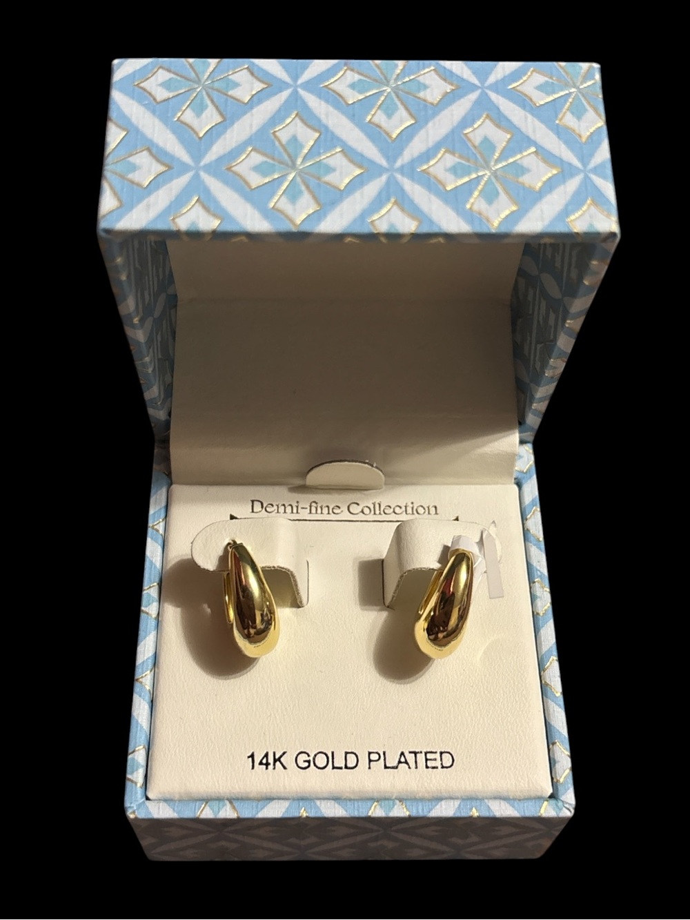 Rachel Zoe Shiny Gold Plated Huggie Earrings
